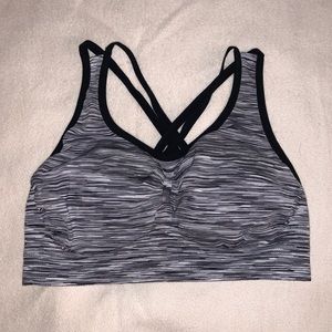 Black and White Sports Bra